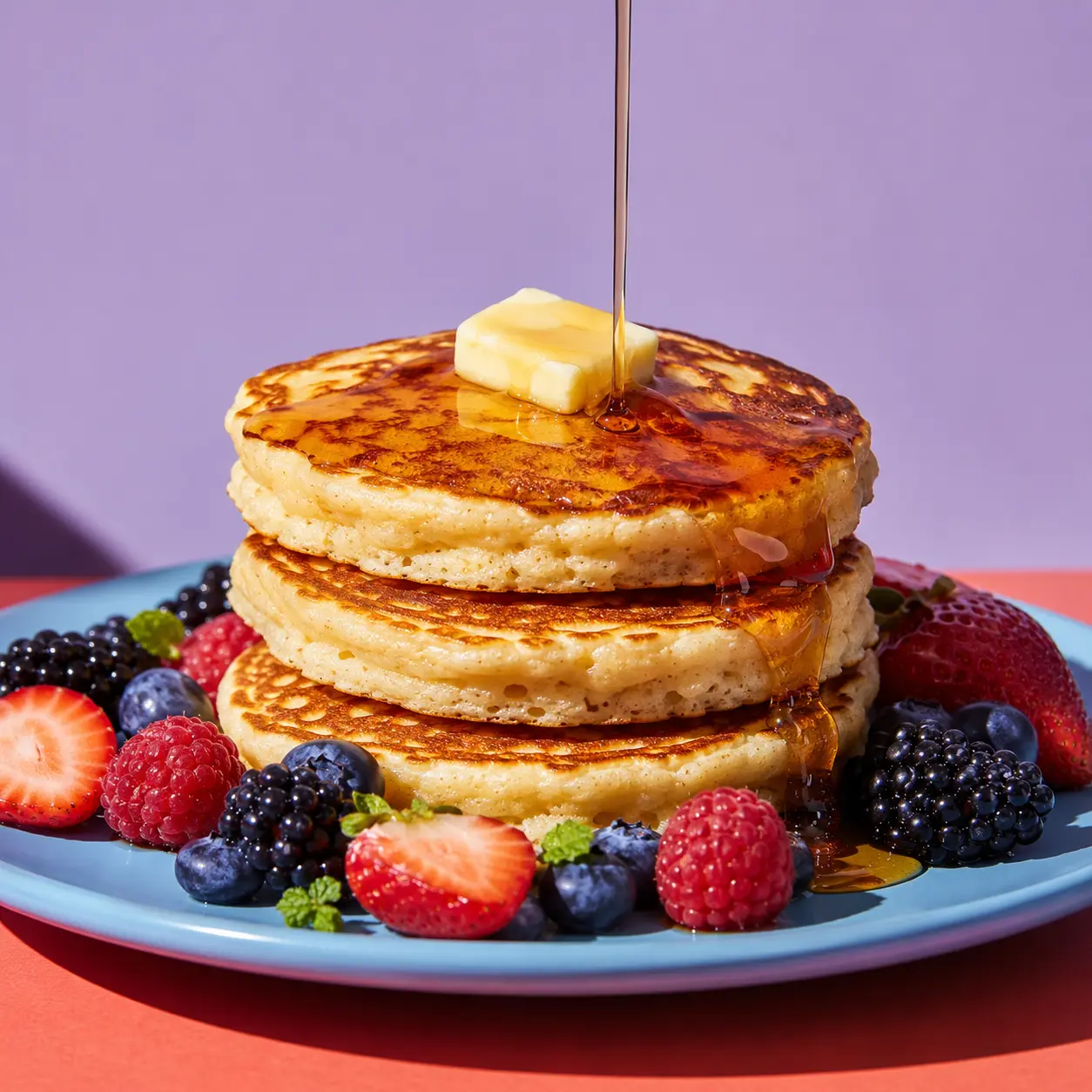 polished, menu-ready cafe image of pancakes