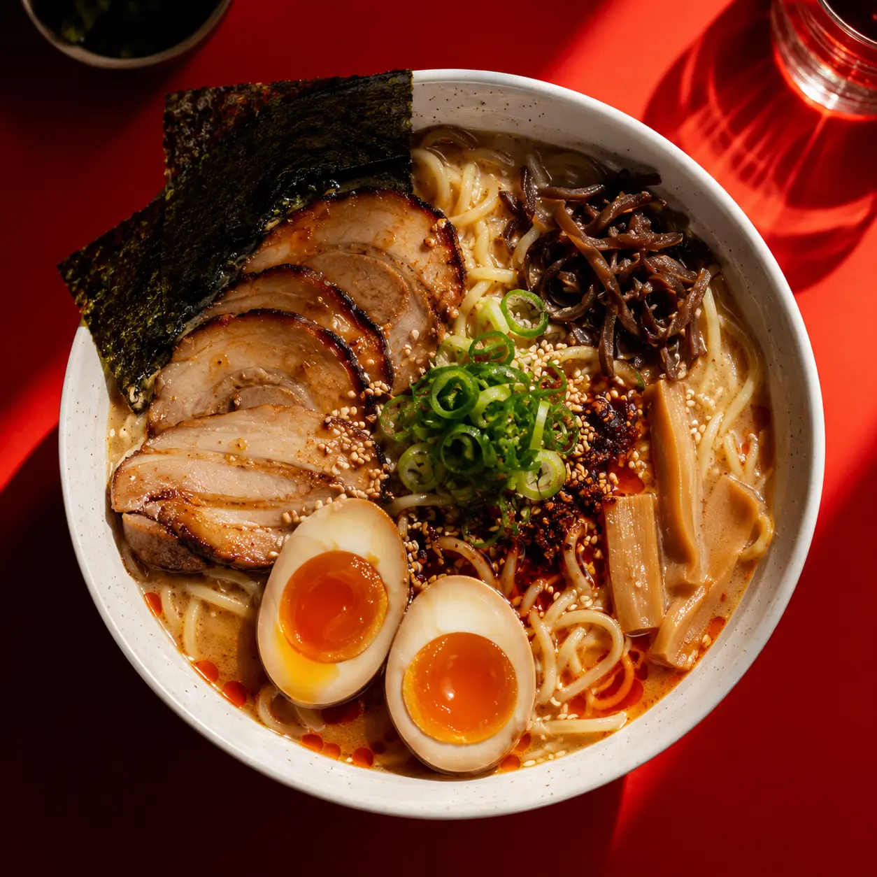 AI-enhanced ramen photo for social media