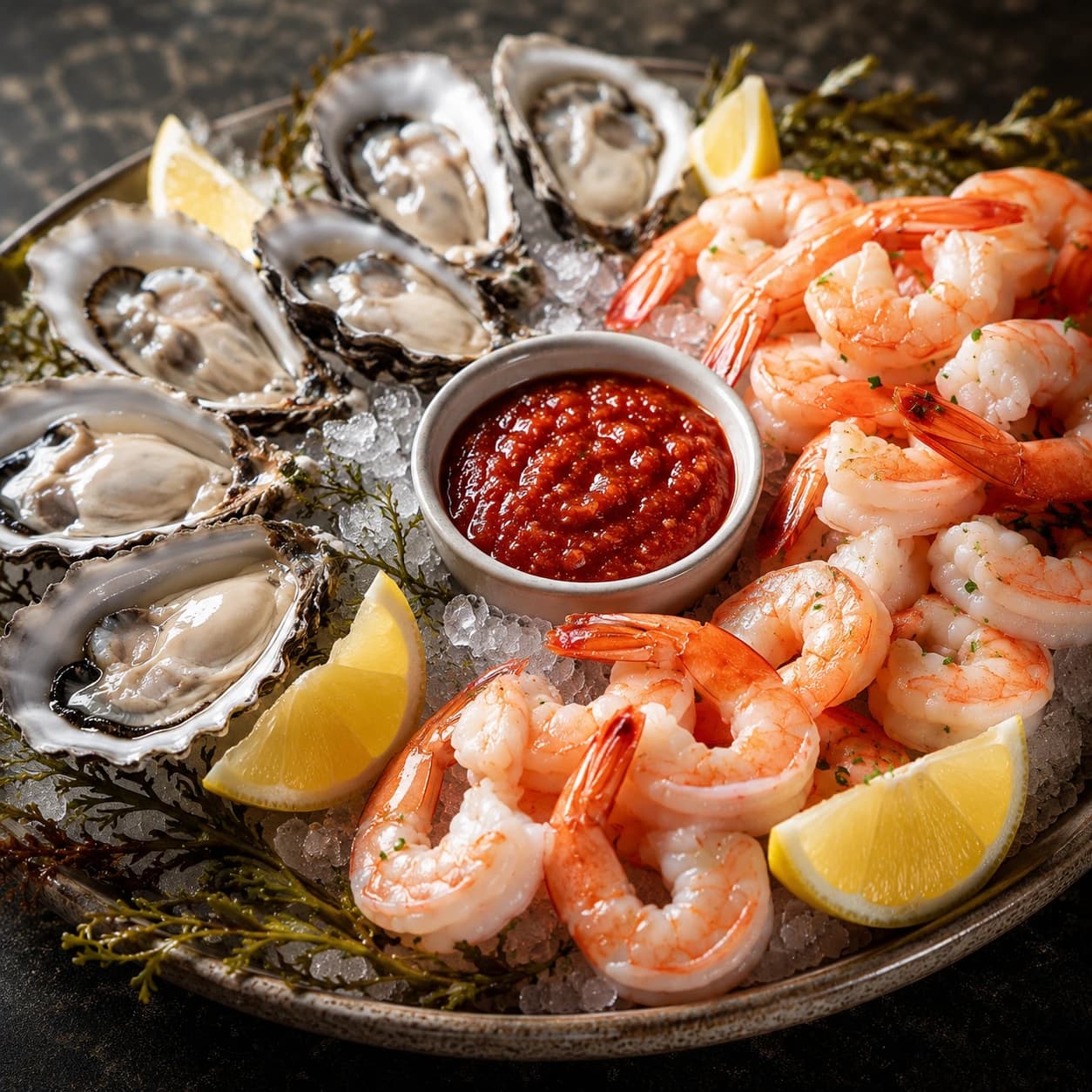 Polished chilled seafood buffet image