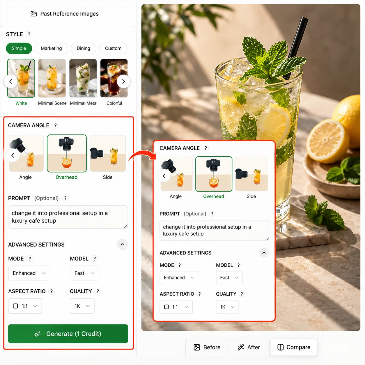 Generate and Refine Your Drink Images