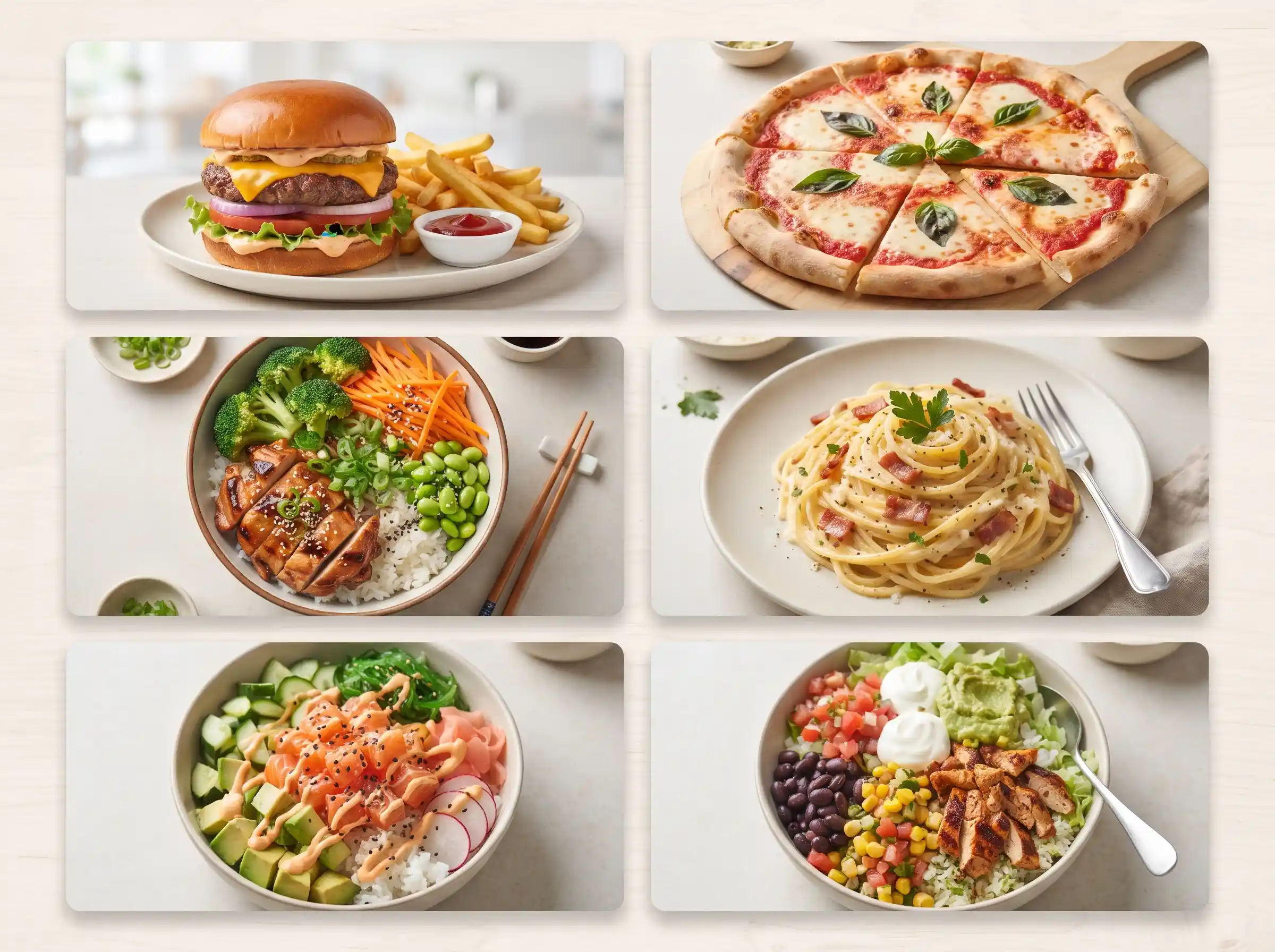 Clean Menu Photography