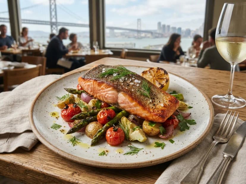 Seared Salmon and Vegetables