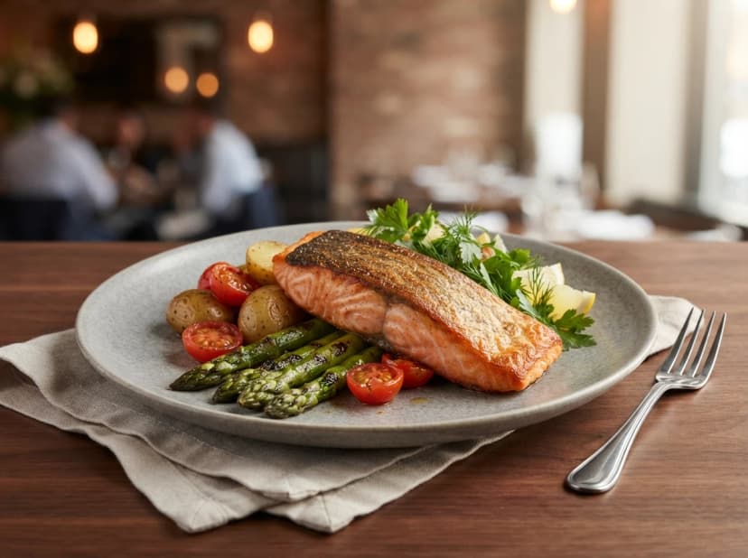 Seared Salmon and Vegetables